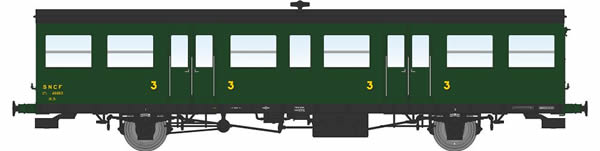 REE Modeles VB-147 - 3rd Class Passenger Coach VOITURE